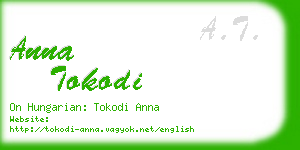 anna tokodi business card